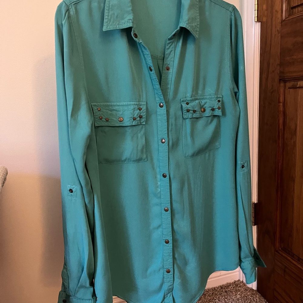 Maurices Aqua Blouse